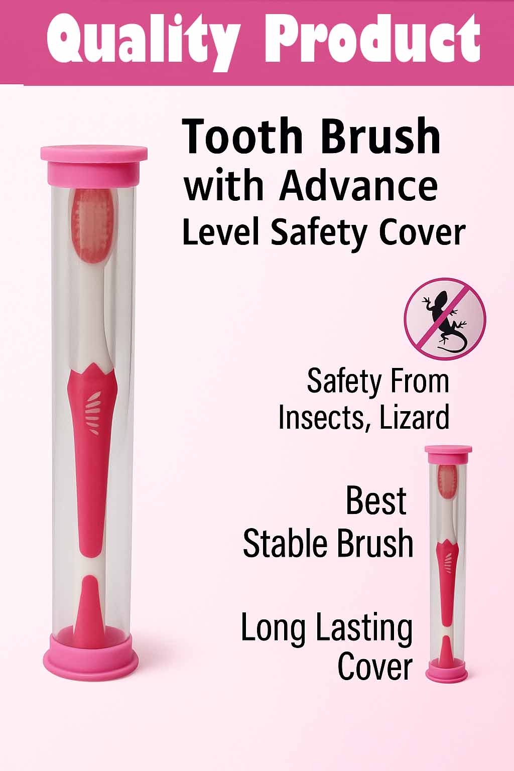 5 Toothbrush with advance level Safety Cover (Pack of 5)