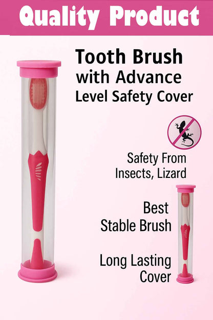 5 Toothbrush with advance level Safety Cover (Pack of 5)